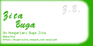 zita buga business card